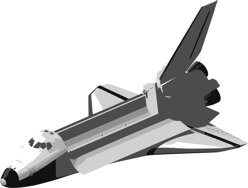 Free Simple Shuttle - Foguete Espacial Em Png (800x605)