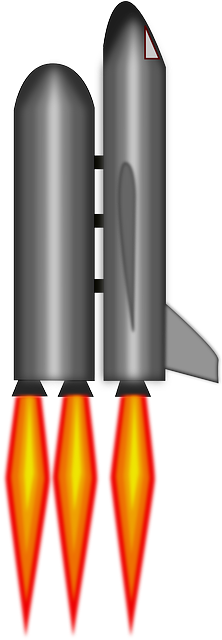 Free To Use Public Domain Space Clip Art - Propulsor Cohete Png (320x640)