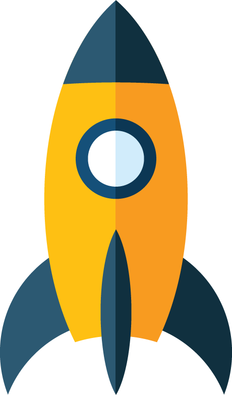 Spaceship Clipart Yellow - Transparent Background Spaceship Png (460x783)