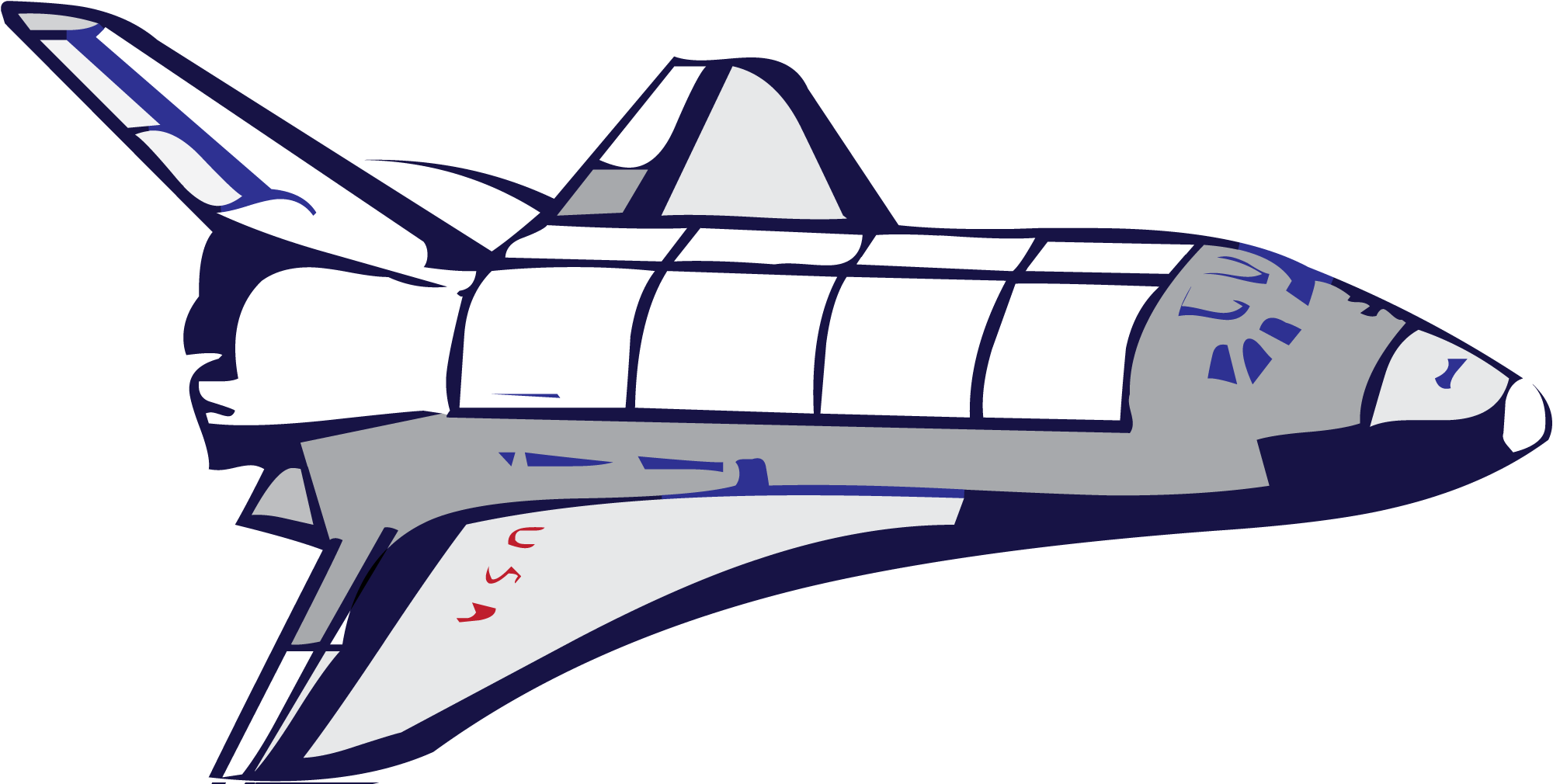 Space Shuttle Program Drawing Clip Art - Spaceship Transparent (2000x1010)