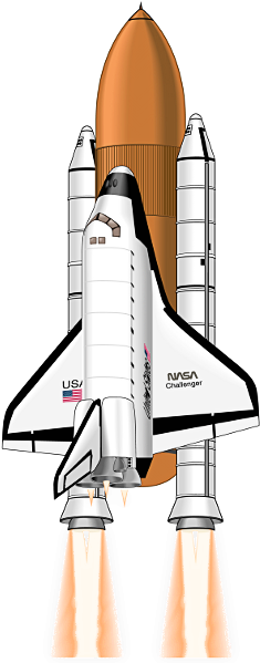 Space Shuttle Clip Art Free - Space Shuttle Launch Clip Art (255x600)