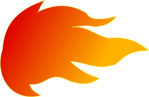 Fire Blast Meteor Fireball Comet Flames Bu - Fogo De Foguete Png (522x340)