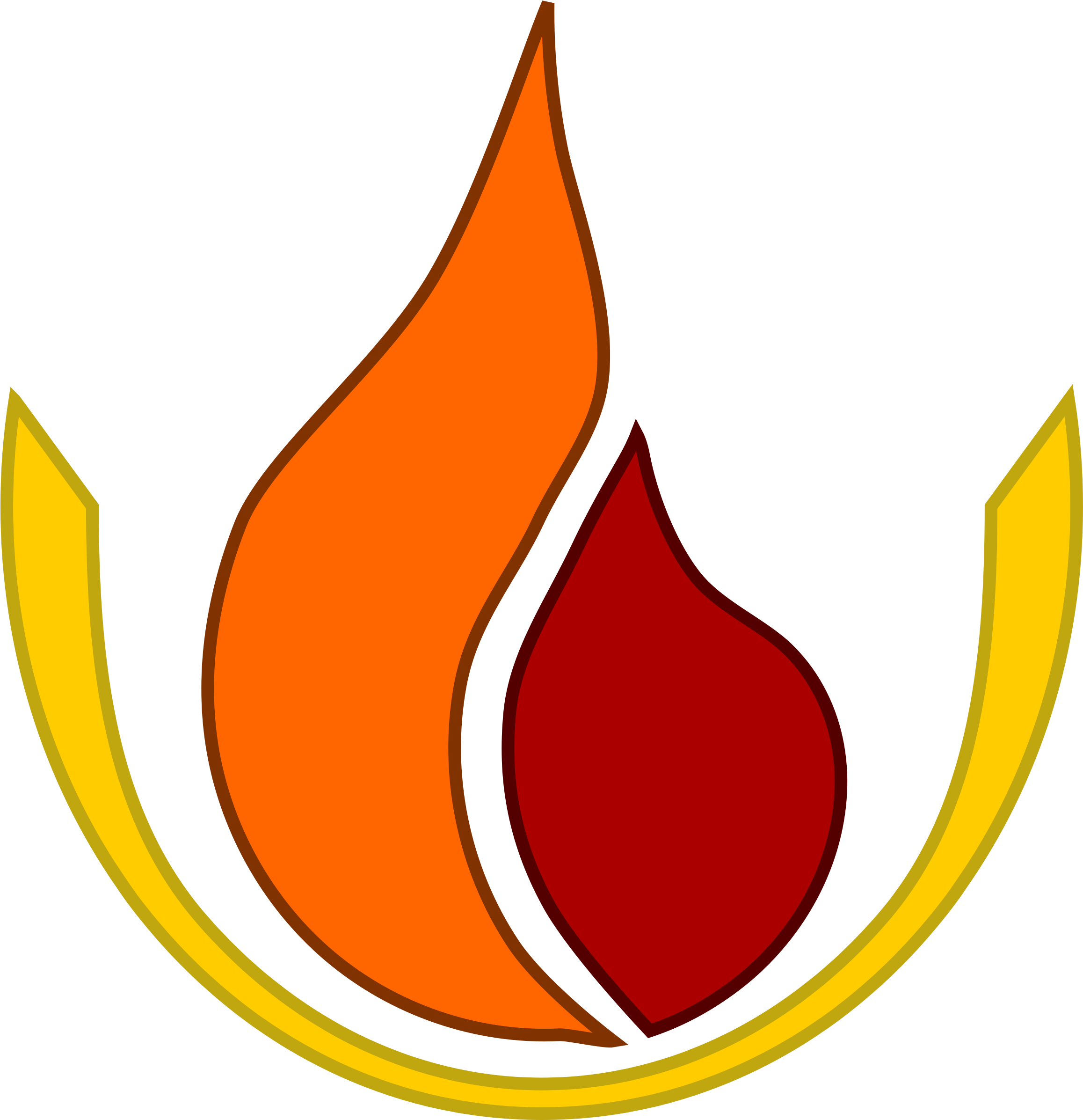 Flames Clipart Logo - Flame (2314x2400)