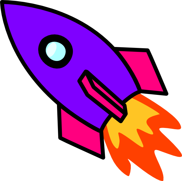 Rocket Purple Clip Art At Clker - Rocket Clip Art (600x597)