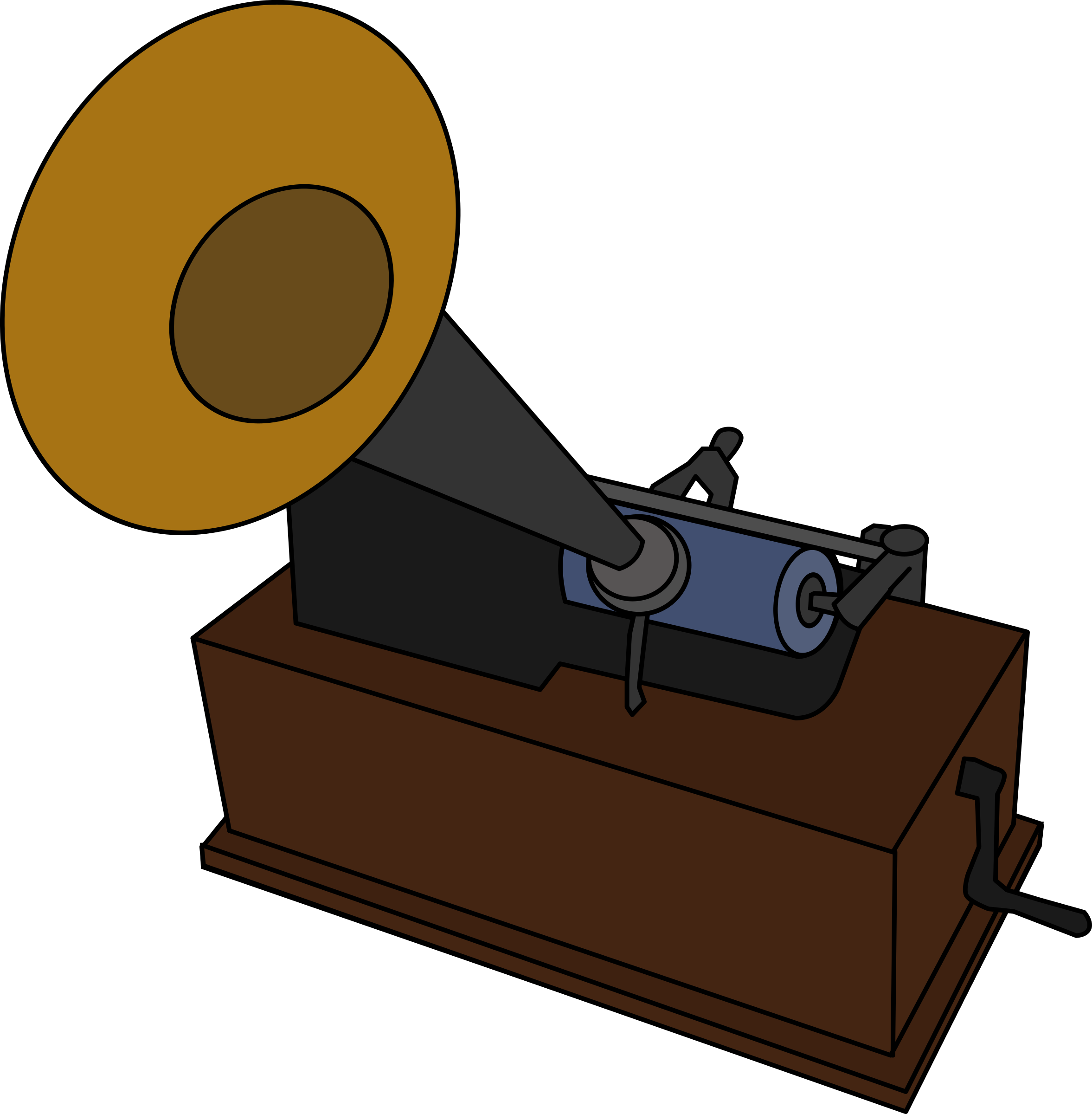 Free Phonograph Clip Art - Thomas Edison Phonograph Clipart (2354x2400)