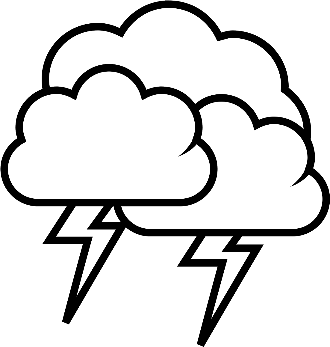Cloud Clipart Black And White Thunderstorm Cloud Rain - Cloud Clipart Black And White Thunderstorm Cloud Rain (1200x1200)