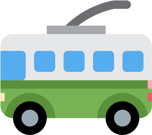 Tram Clipart Trolley Bus - Road & Transportation Icon (512x512)