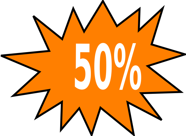 50% Off Clip Art - 25% Clipart (600x441)