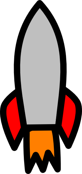 Rocket Mediumflame Clip Art At Clkercom Vector - Rocket Ship Clip Art (282x597)