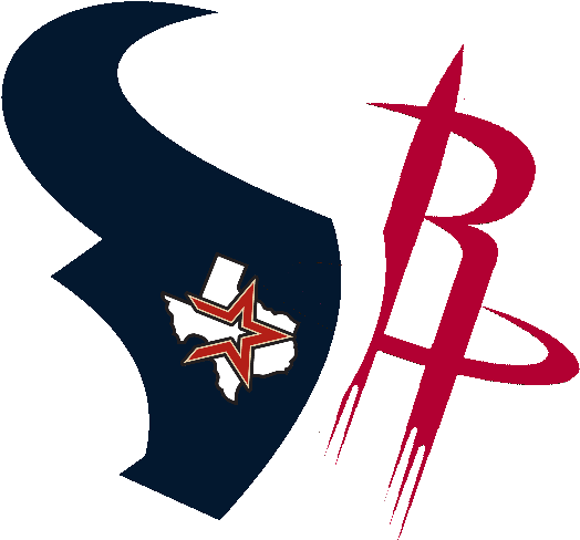 Houston Rockets Texans Astros By Dtexanz - Houston Sports Teams Logos (545x498)