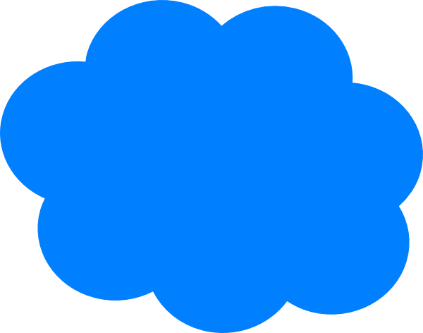 Cloud Clip Art Png - Blue Cloud (600x472)
