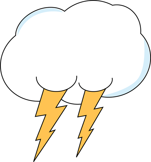 Cloud Clip Art - White Cloud Lightning (512x550)