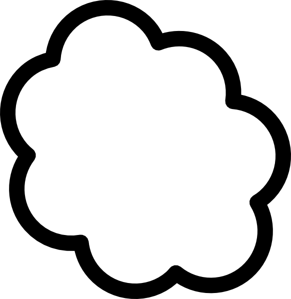Thought Cloud 2 Clip Art - Cloud (582x598)
