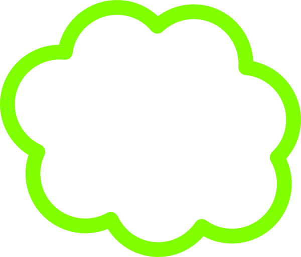 Green Cloud Clip Art - Clip Art (600x514)