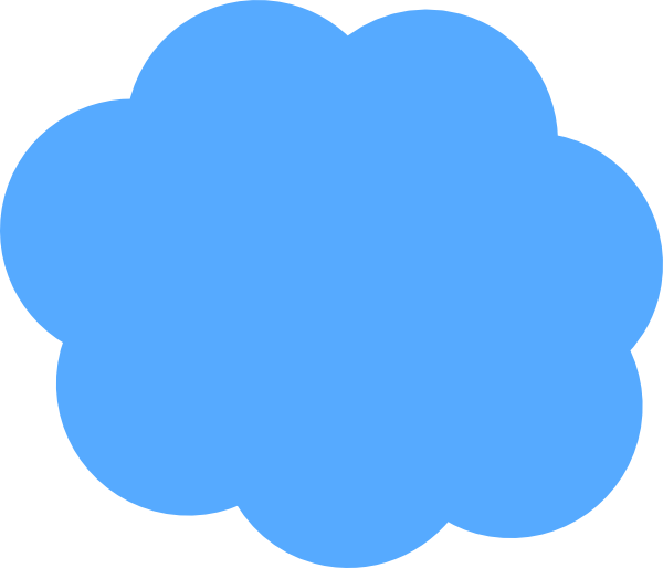 Blue Cloud Clipart (600x514)