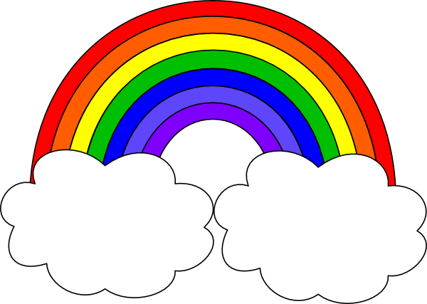 Rainbow With Clouds Clip Art At Clker - Bureau Of Energy Efficiency (600x427)