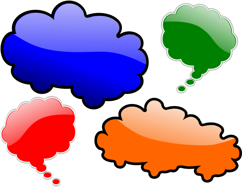 Wind Blowing Cloud Clipart, Vector Clip Art Online, - Speech Balloon (900x675)