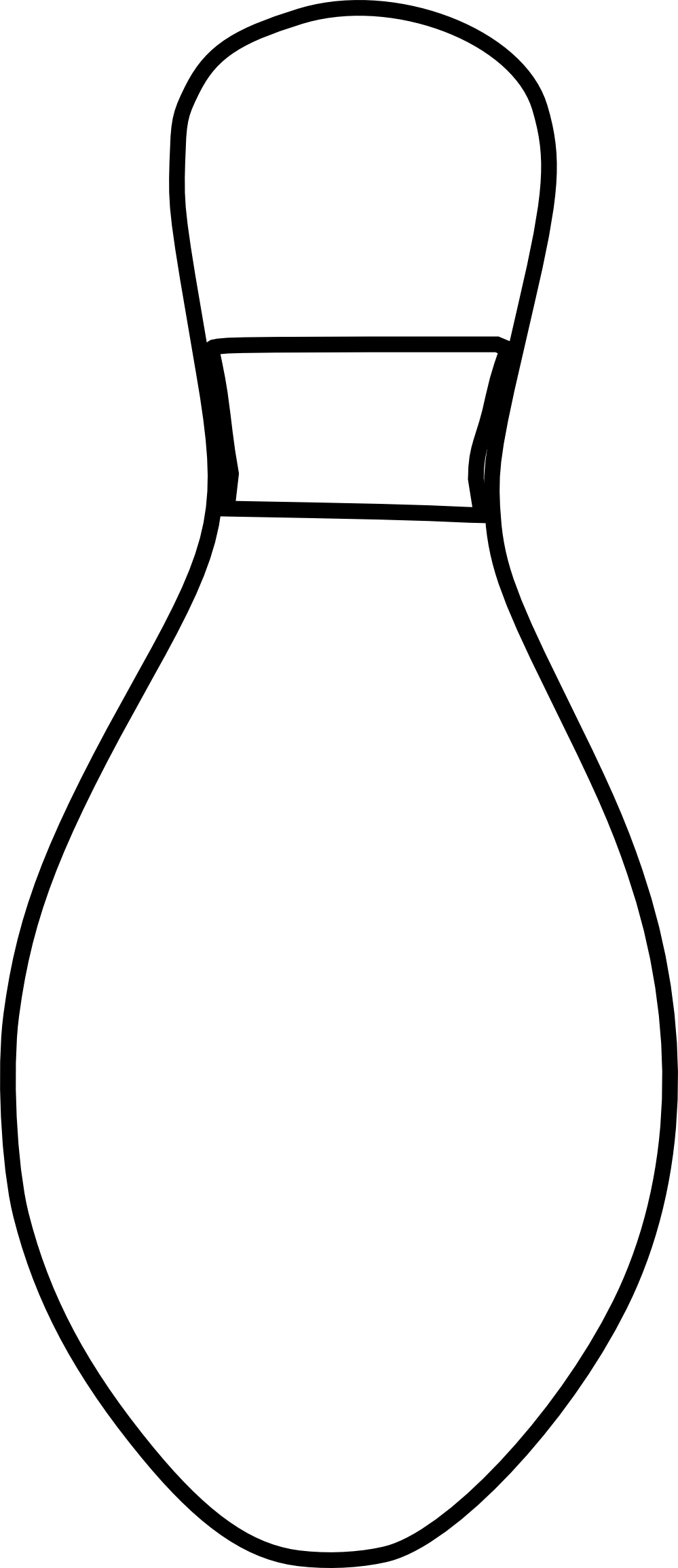 Bowling Duckpin Black White Line Art 999px 78 - Clip Art (999x2309)