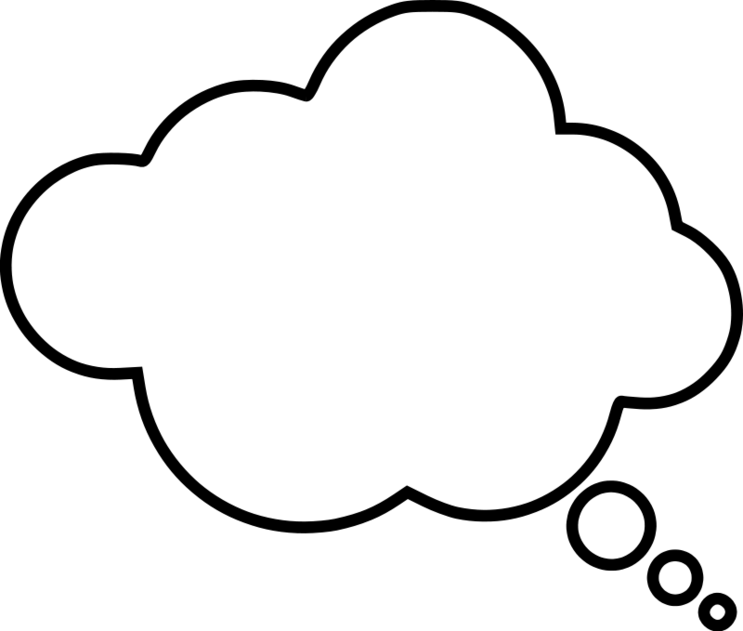 Cloud Thought Bubble - Thought Bubble Clipart Transparent (743x631)