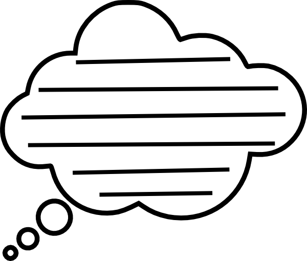 Balão De Pensamento Png (600x510)