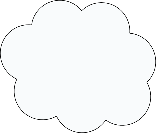 Plain Cloud Clip Art At Clker Com Vector Clip Art Online - Speech (600x510)