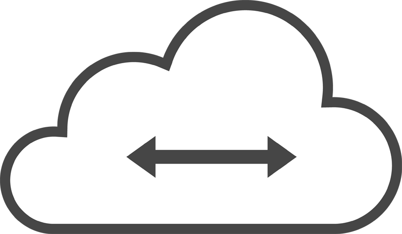 Opsus Connect - Black And White Cloud Service Icon (822x478)