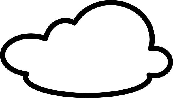 White Cloud Drawing Transparent Background (600x341)