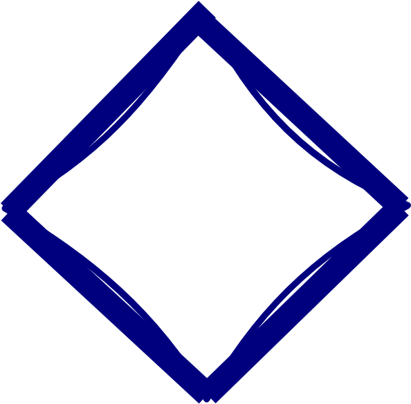 Blue Diamond Clip Art - Blue Diamond Shape Clip Art (600x593)