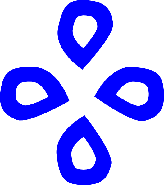 Blue Tears In Diamond Shape Clip Art - Clip Art (528x595)