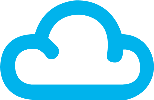 Internet Cloud Icon Transparent Clipart - Cloud Transparent Blue Png (640x640)