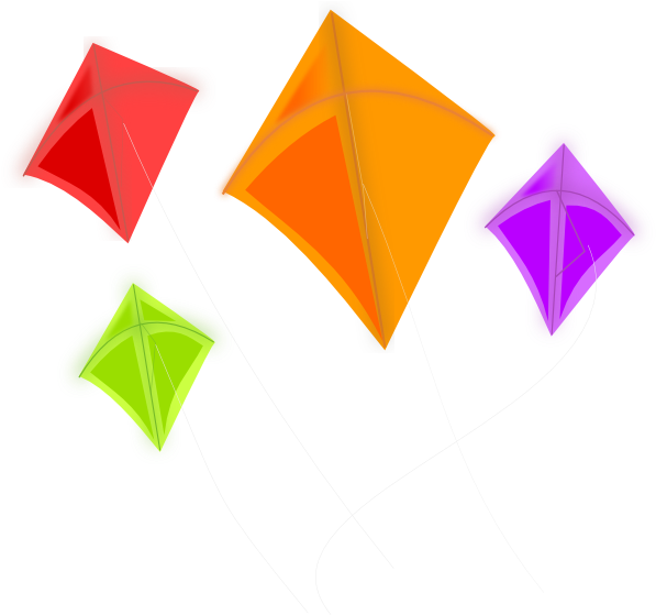 Kite Clipart Transparent Background - Makar Sankranti Kite Vector (600x570)
