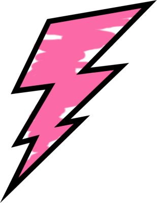 Lightning Bolt Clipart - Pink Lightning Bolt (309x400)