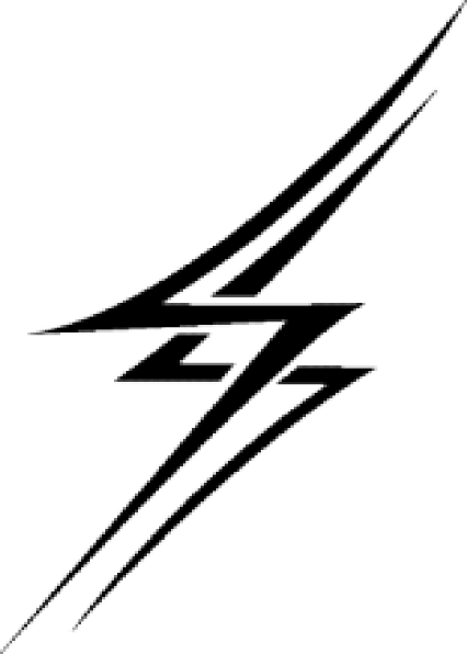 Zoomed In Lightning Bolt Clip Art At Clker Com Vector - Tribal Lightning Bolt (426x596)