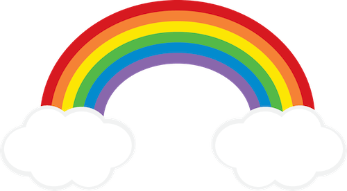 Rainbow Cloud Clipart Freebie From Go Designs At Gradeonederfuldesigns - 7 Colors Of Rainbow (500x276)
