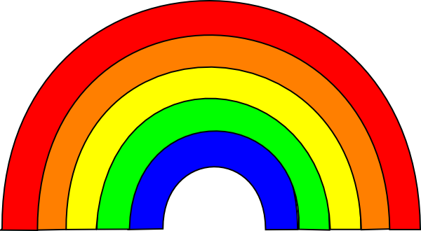Clip Art Rainbow With Clouds (600x330)