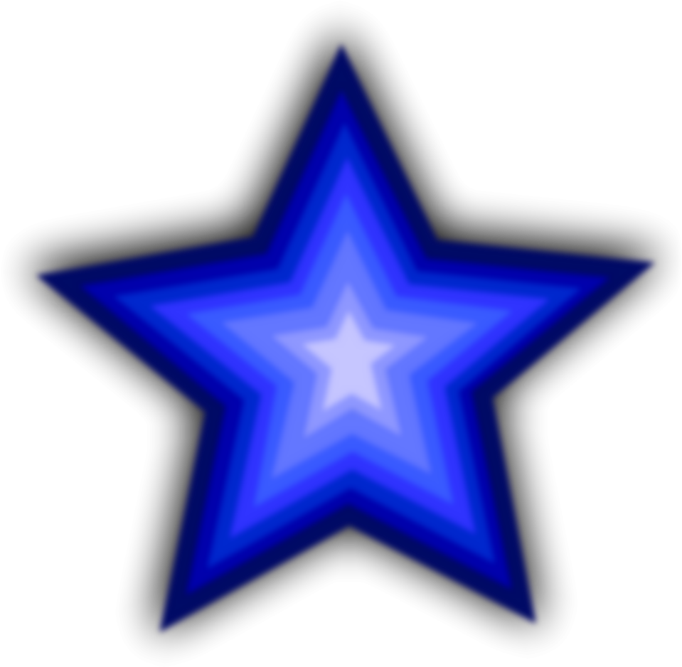 Blue Star Flag Clip Art - Transparent Background Star Clipart (958x958)