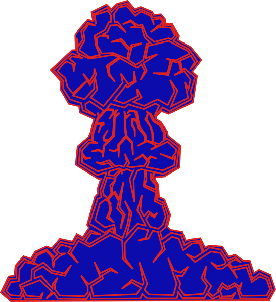 Neon Mushroom Cloud Clip Art - Mushroom Cloud Clip Art (546x597)