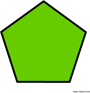 Free Green Pentagon Clip Art - Polígonos Png (450x450)