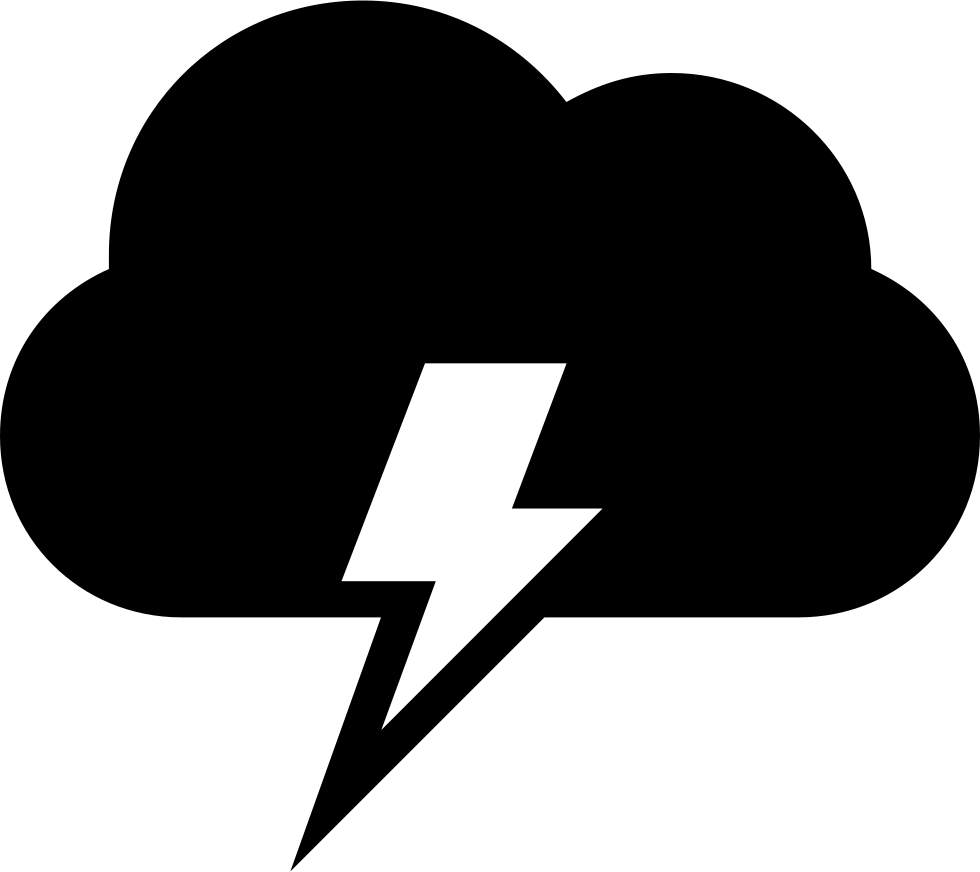 Cloud With Electrical Lightning Bolt Weather Storm - Cloud Lightning Bolt Vector (980x872)