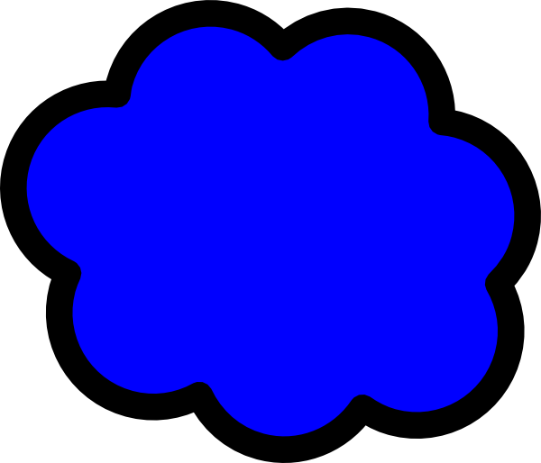 Blue Cloud Clip Art At Clker Com Vector Clip Art Online - Blue Cloud Clip Art At Clker Com Vector Clip Art Online (600x514)