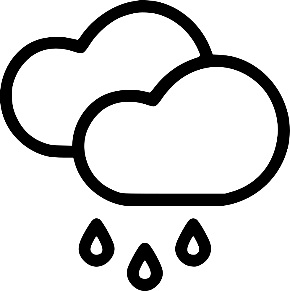 Black And White Pattern - Cloud And Rain Clipart Black And White (981x982)