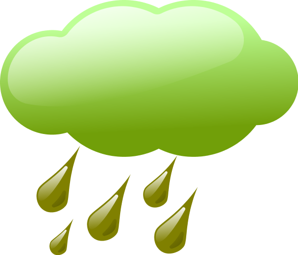Rain Cloud Clip Art - Clip Art Rainy Day (600x512)
