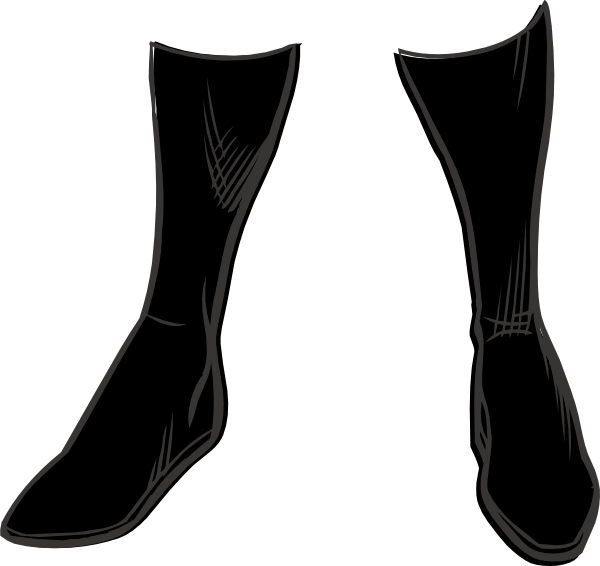 Black Boots Clipart (600x566)