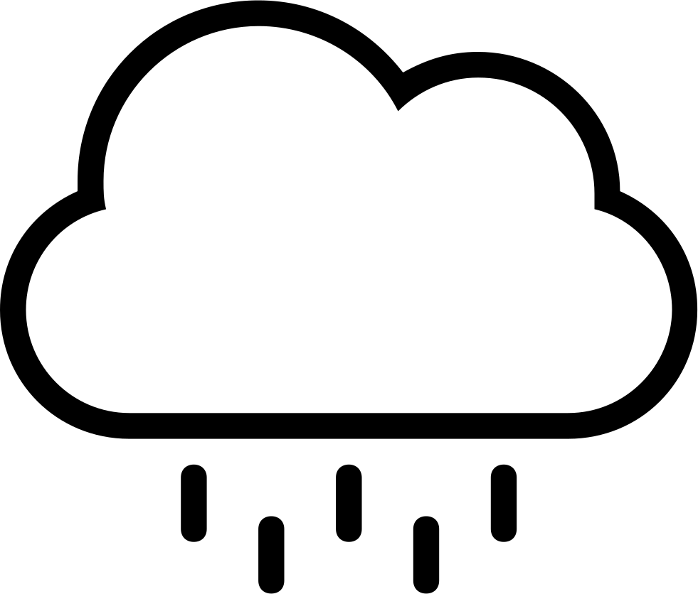 Rain Cloud Stroke Weather Symbol Comments - Bewolkt Symbool (981x836)