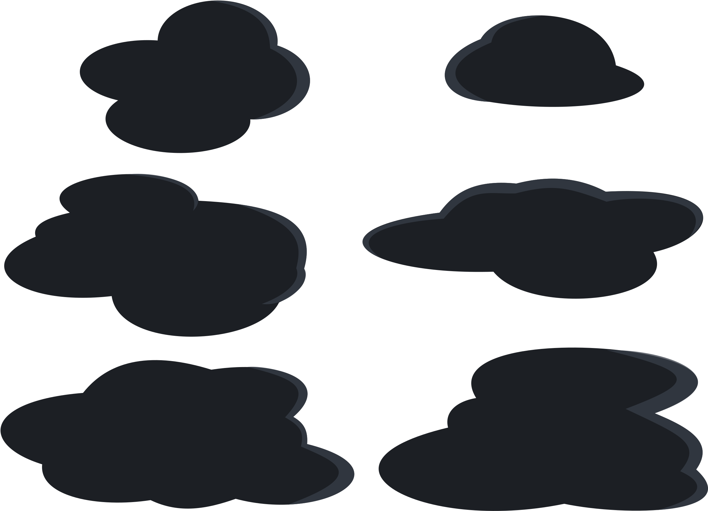 Dark Clipart Black Cloud - Halloween Cloud (2400x1782)