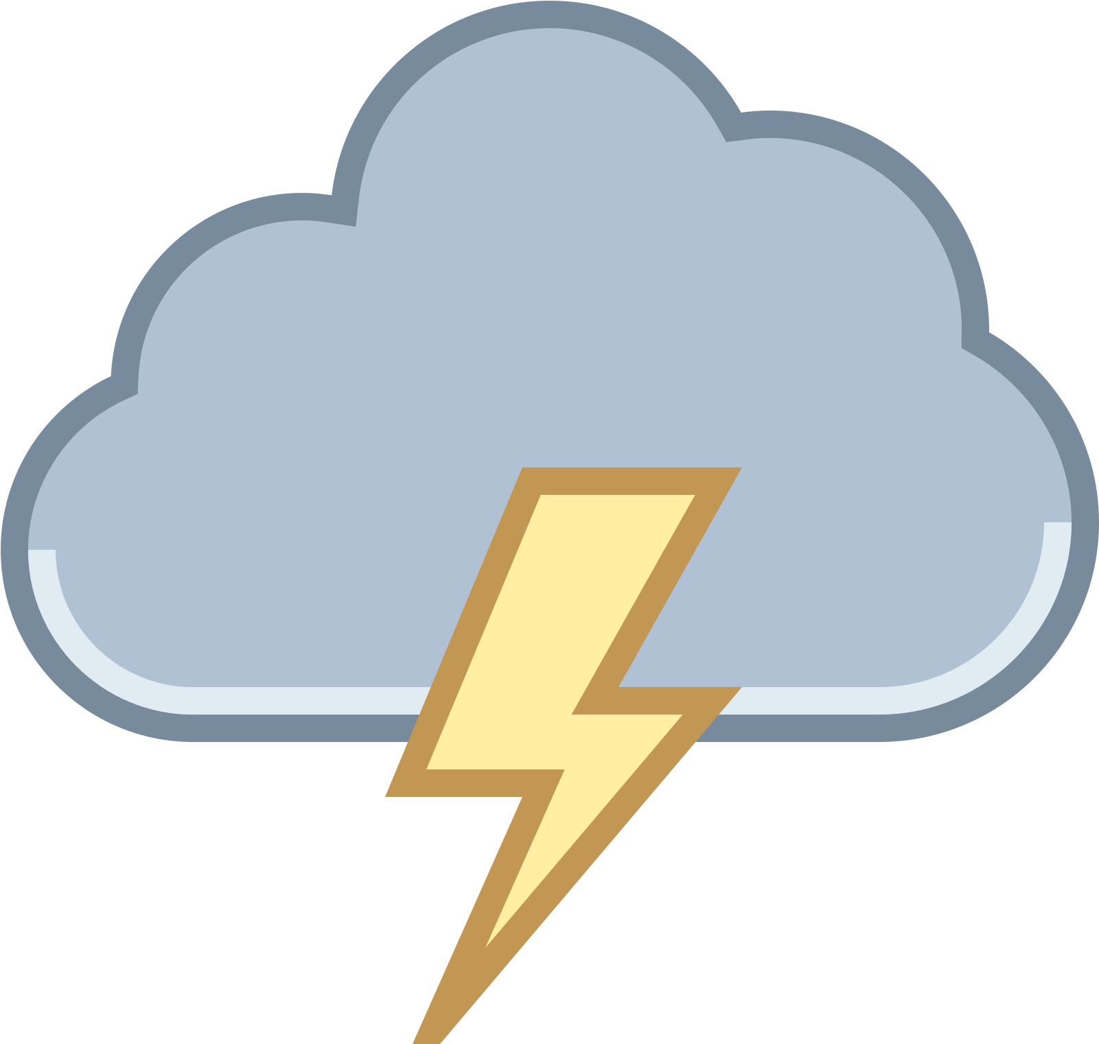 Storm Clipart Transparent - Cloud Icon Lightning (1600x1600)