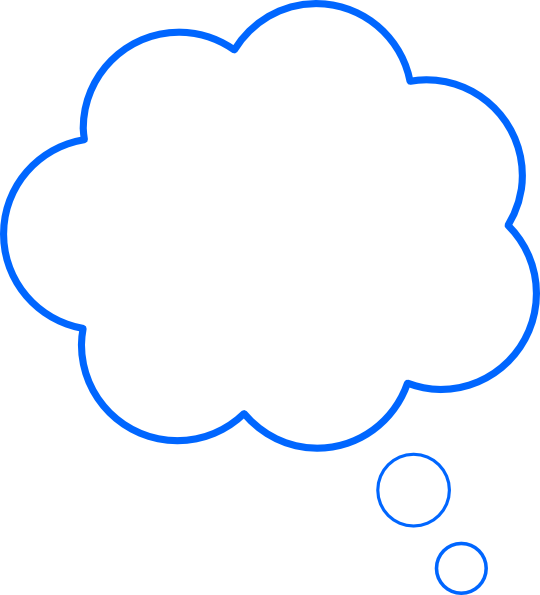Thought Bubble Clip Art - Cloud Bubble Clip Art Transparent Background (540x595)