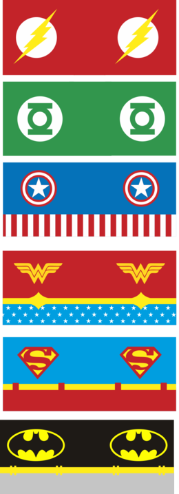 Download Superheroes Candy Bar Clipart Wonder Woman - Free Superhero Label Printables (260x718)