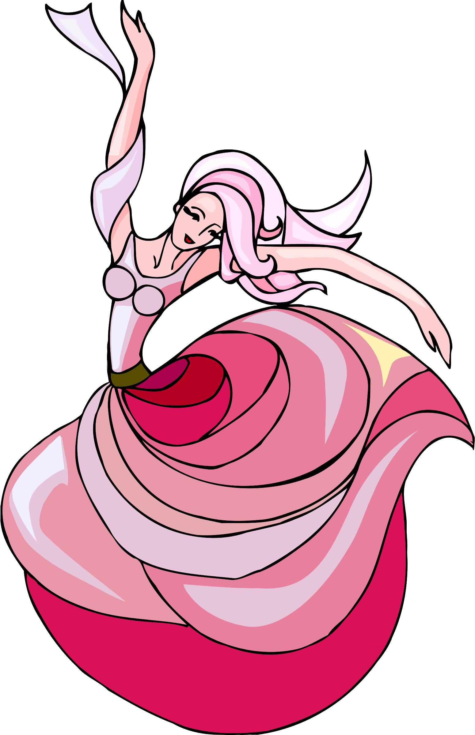 Clip Art Freeuse Stock Cannon Vector Vintage - Dancing Girl Drawing (1550x2400)