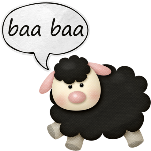 Baa Baa Black Sheep - Baa Baa Black Sheep Clip Art (500x500)